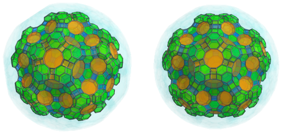 Parallel
projection of the omnitruncated 120-cell, showing 12 more decagonal
prisms