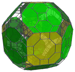 Parallel
projection of the omnitruncated 24-cell, with all great rhombicuboctahedral
cells shown