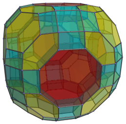Perspective
projection of omnitruncated tesseract