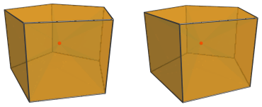 Parallel projection of
the pentagonal prism pyramid, showing base pentagonal prism