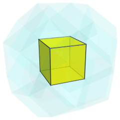The rectified
24-cell, nearest cube