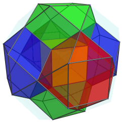 The rectified
24-cell, 6 surrounding cuboctahedra