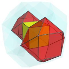 The rectified
24-cell, 1st pair of cuboctahedra