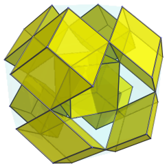 The rectified
24-cell, 8 surrounding cubes
