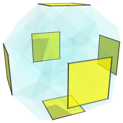 The rectified
24-cell, equatorial cubes