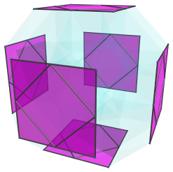 Cuboctahedron
centered projection of the rectified 24-cell, limb cuboctahedra