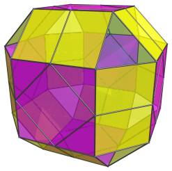 Cuboctahedron
centered projection of the rectified 24-cell, adding limb cubes