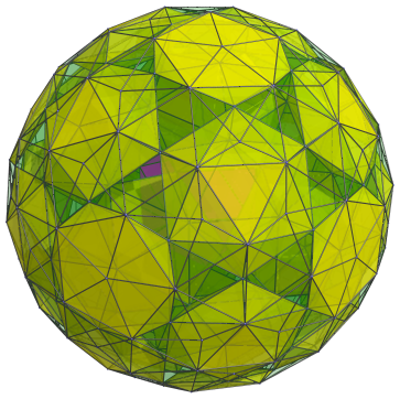 Perspective
projection of the rectified 600-cell