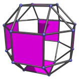 The
axial faces of a rhombicuboctahedron