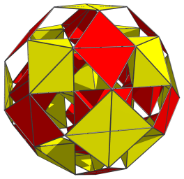 Parallel
projection of the runcinated 24-cell, showing 12 more equatorial
octahedra