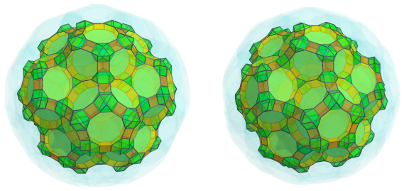 Parallel
projection of the runcitruncated 120-cell, showing 12 more decagonal
prisms