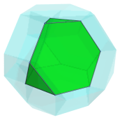 The
runcitruncated 5-cell, showing the nearest truncated tetrahedron