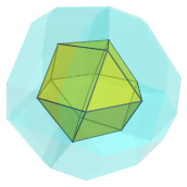 The
runcitruncated 5-cell, showing farthest cuboctahedron