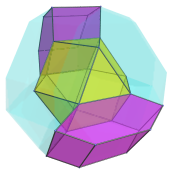 The
runcitruncated 5-cell, showing 2/6 surrounding hexagonal prisms