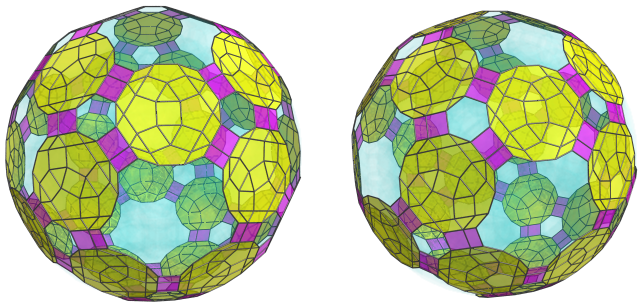 Orthogonal
projection of the runcitruncated 600-cell, showing 60 equatorial pentagonal
prisms
