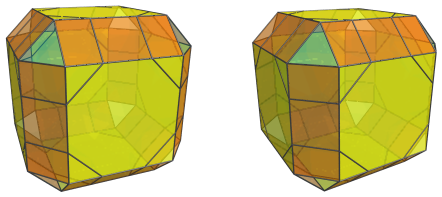 Parallel
projection of the runcitruncated tesseract, showing 12 equatorial octagonal
prisms