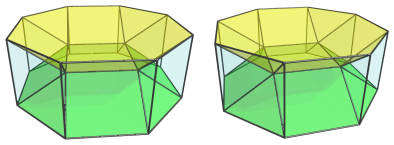 The square magnabicupolic
ring, showing the both square cupola cells