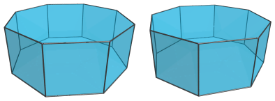 The square magnabicupolic
ring, showing the octagonal prism