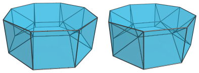 The square magnabicupolic
ring, showing the octagonal prism