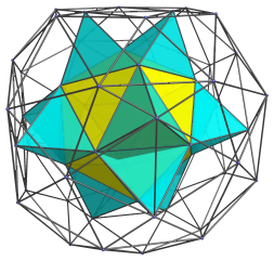 Parallel projection
of the snub 24-cell, with 12 tetrahedra added