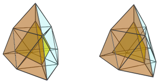 Tetrahedron-centered
parallel projection of the tetrahedral ursachoron, showing third J63