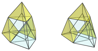 Tetrahedron-centered
parallel projection of the tetrahedral ursachoron, showing 4 far-side
tetrahedra