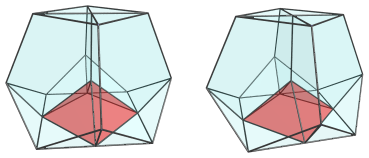 Parallel projection of
the octahedral ursachoron, showing a square pyramid