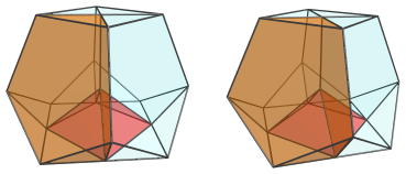 Parallel projection of
the octahedral ursachoron, showing 1 of 4 J63's