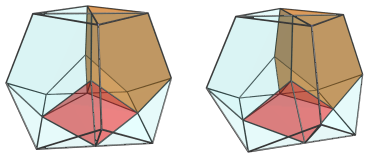 Parallel projection of
the octahedral ursachoron, showing 3 of 4 J63's