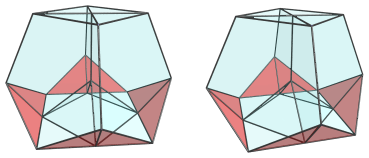 Parallel projection of
the octahedral ursachoron, showing 4 of equatorial square pyramids