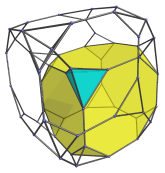 Perspective
projection of the truncated tesseract, showing last truncated cube