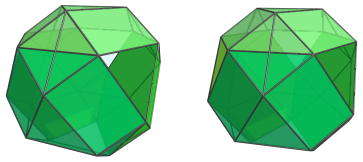 Parallel projection of
the truncated tetrahedral cupoliprism, showing 4/4 far side triangular
cupolae