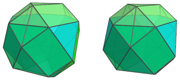 Parallel projection of
the truncated tetrahedral cupoliprism, showing all far side cells