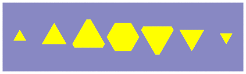 Series of cross-sections
consisting of triangles and hexagons