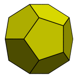 Projection of the regular dodecahedron, with
HSR