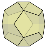 Projection of dodecahedron
with dotted lines for hidden edges