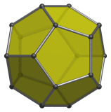 Projection of dodecahedron
with transparent faces, now with edges and vertices