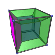 Animation of cube moving
between left and right cells of hypercube
