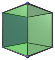 Edge-first projection of the cube